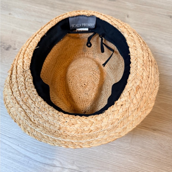 Scala Pronto Raffia Straw Fedora Hat with Braided Band - Picture 7 of 9